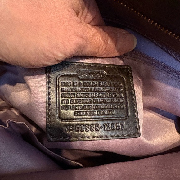 Coach Brown and Tan Signature Shoulder Bag - Picture 6 of 9